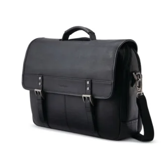 Bolso clásico con solapa de piel